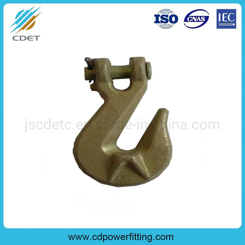 Line Hardware Forged Zinc Plated Ball Ended Hook