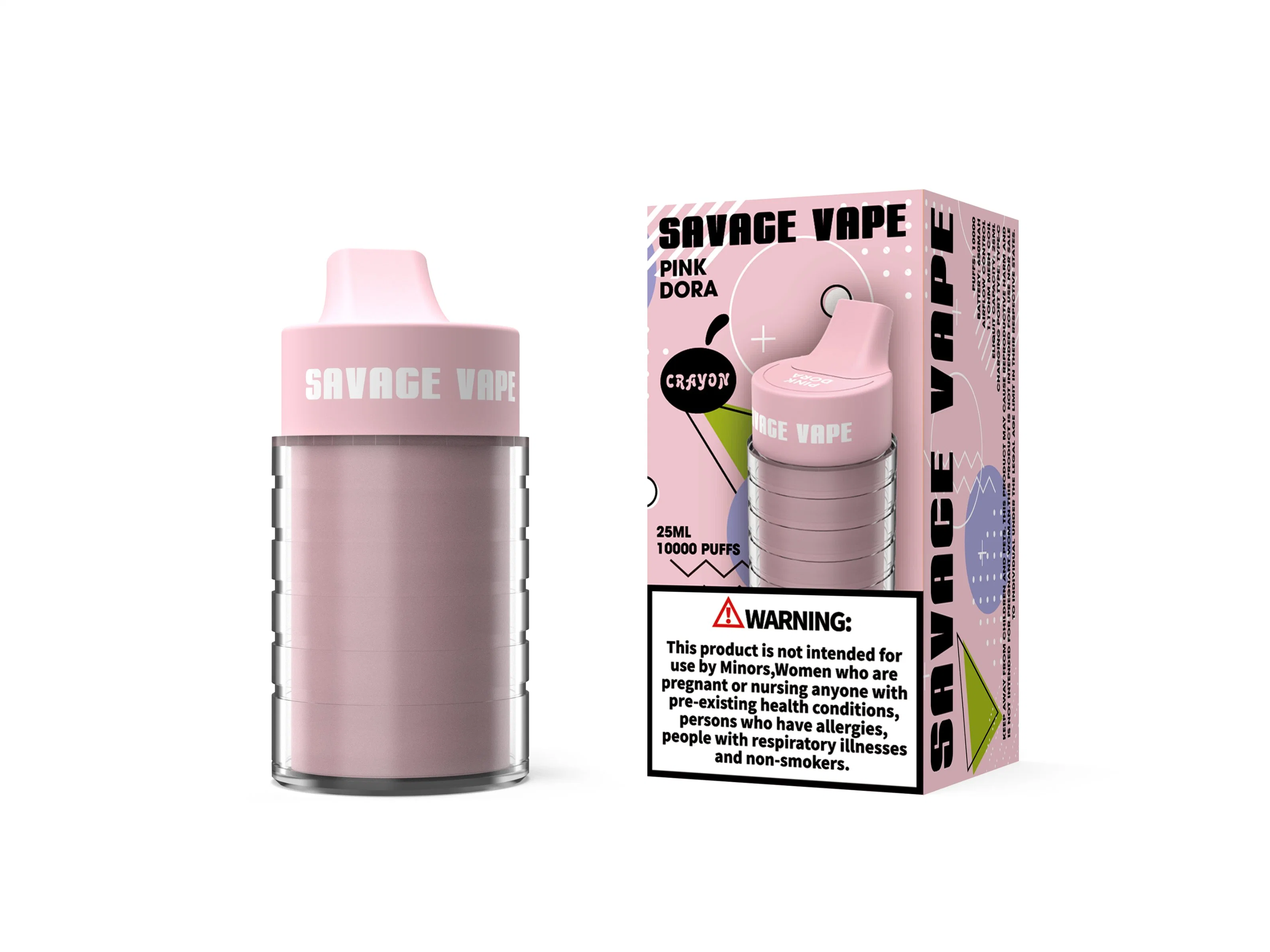 Produtos de preço para eventos Savage Crayon 10000 puffs descartáveis Vapes Electronic O cigarro de 650 mAh Randm tornado 25 ml, com puff de 5% NIC Savage Vape 10 000 KM