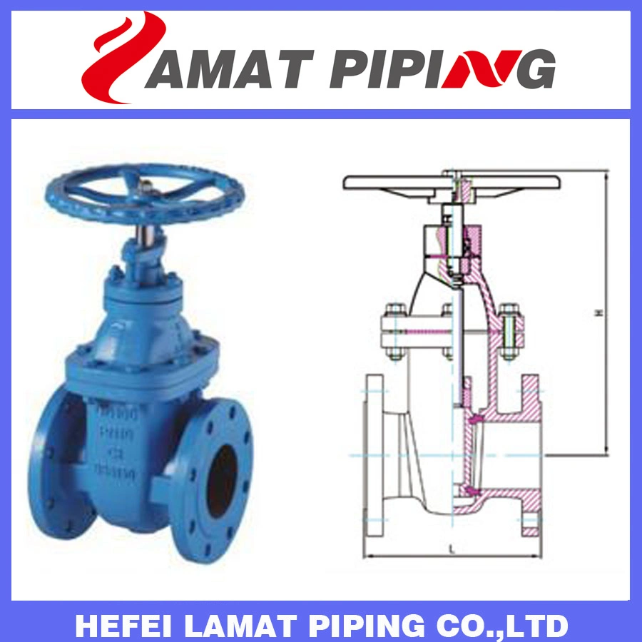 SABS664/665 BS1218 Ductile Iron Flanged Pn10/Pn16 Metal Seal Gate Valve