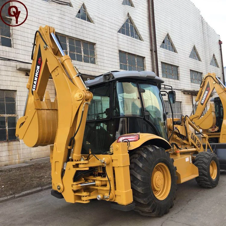 Chinese Mini Excavator Loader Sam388 4WD Side Shift 8ton New Tractor Backhoe Loader for Sale