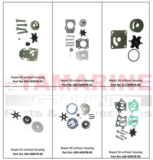 17400-94L21 Outboard Motor Part Suzuki Water Pump Impeller Repair Kits for Df25 Df30 Dt25 Dt30 4 Stroke Boat Engine