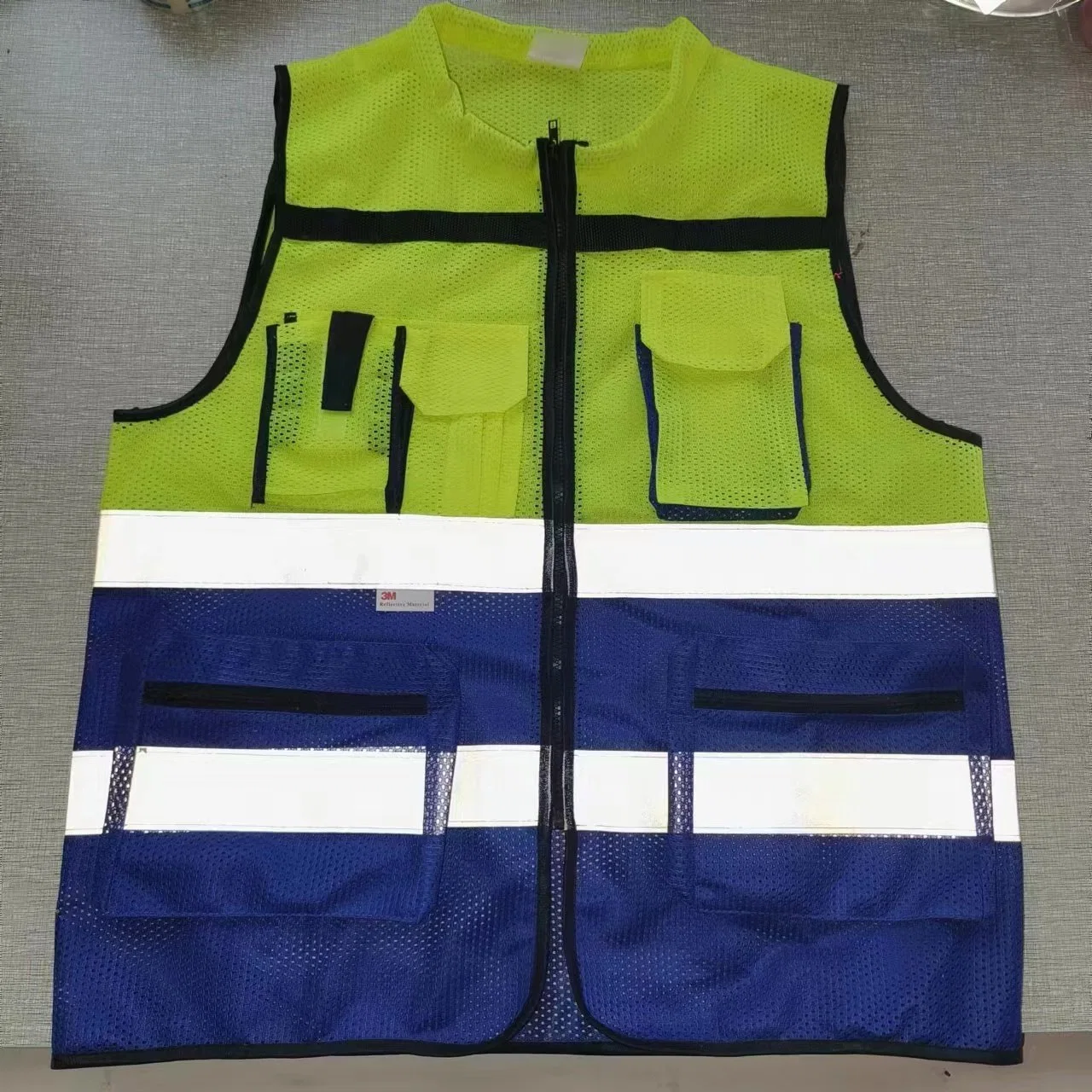 Custom Designs Class 2 Safety Reflective T Shirt for Sanitation Worker/Reflective Security Vest