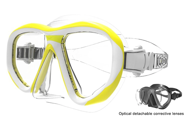 Мода дизайн снаряжение для дайвинга маска Plug-in оптический объектив с поддержкой