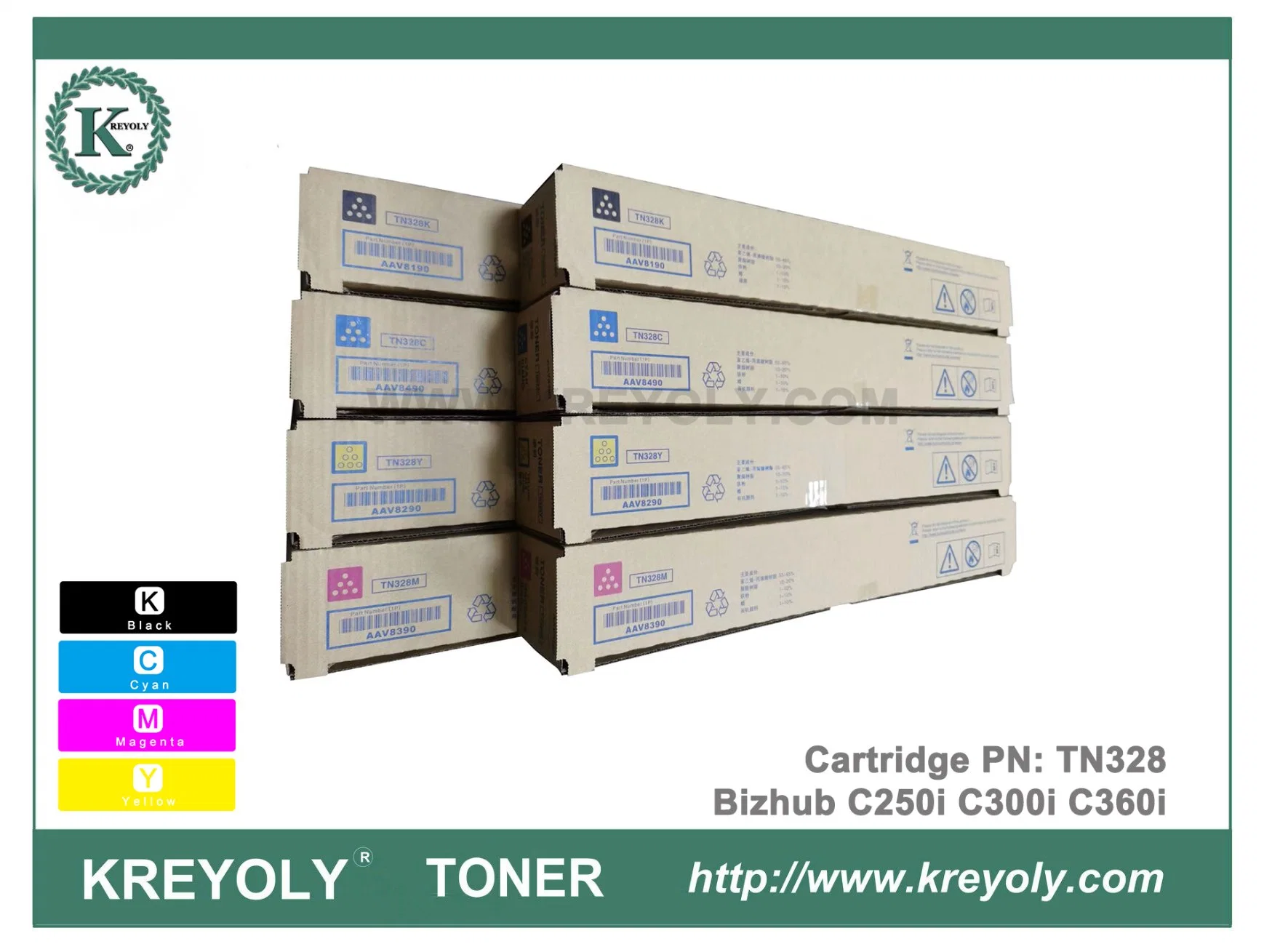 New Arrival Konica Minolta Color TN328 Toner Cartridge for Bizhub C250I C300I C360I