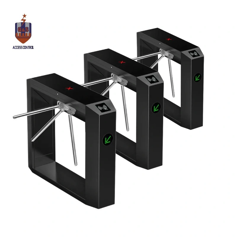 304 Acero inoxidable Nuevo Tipo polvo Negro Coated Bridge Turnstile Soporte RFID/ lector de tarjetas/ Fingerprint /Control de acceso