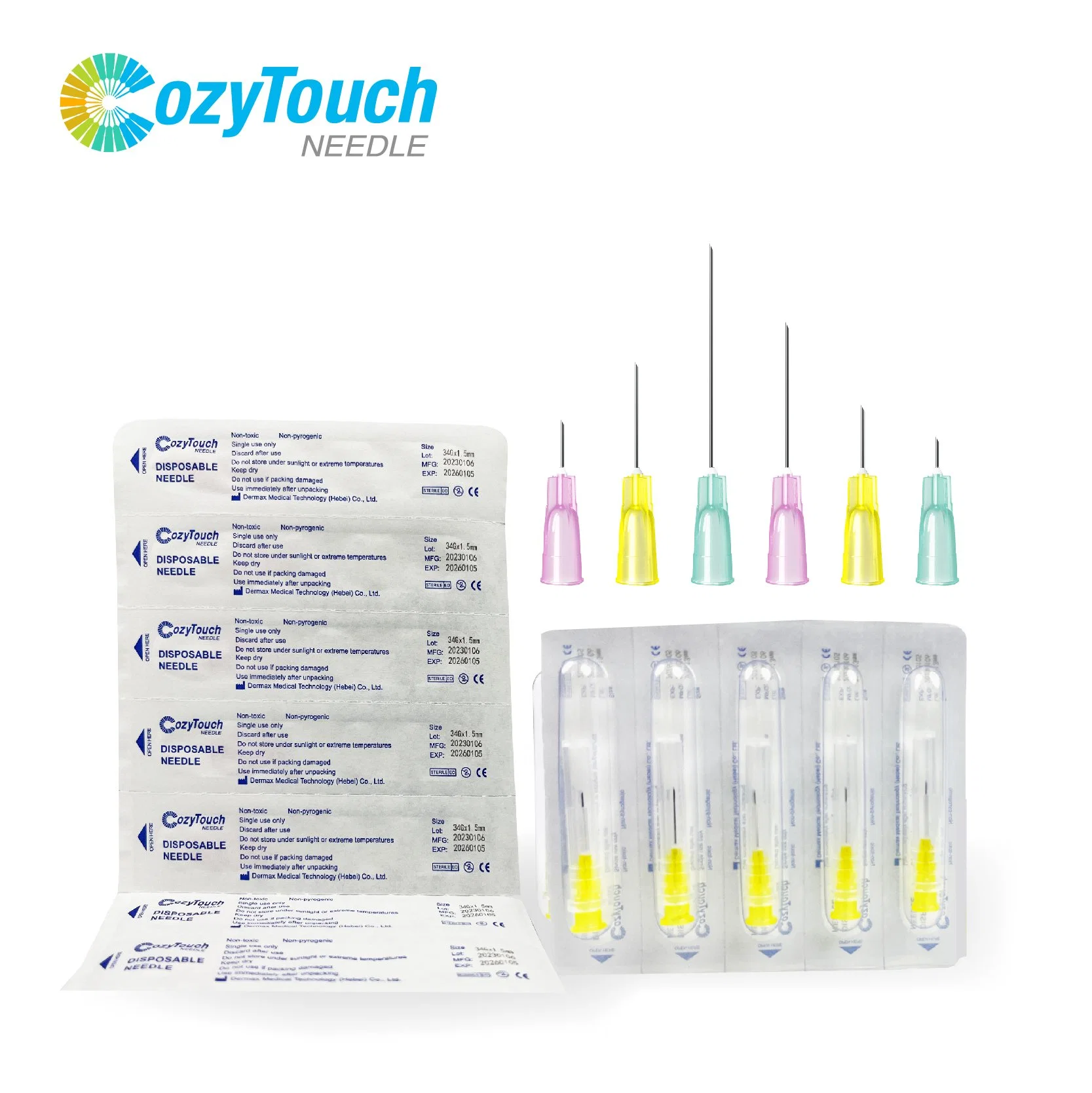 Cozytouch Stainless Hypodermic Meso Needle 34 G 4 mm Size for Facial Mesotherapy