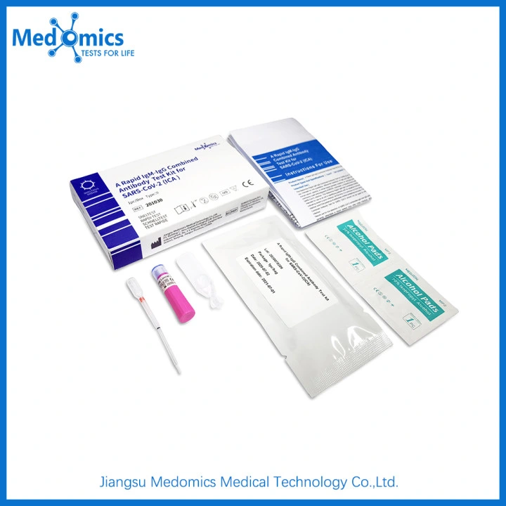 Kit de test rapide de diagnostic d'anticorps C-O-R-O-N-a nouveau certifié ce Medomics (1/kit)