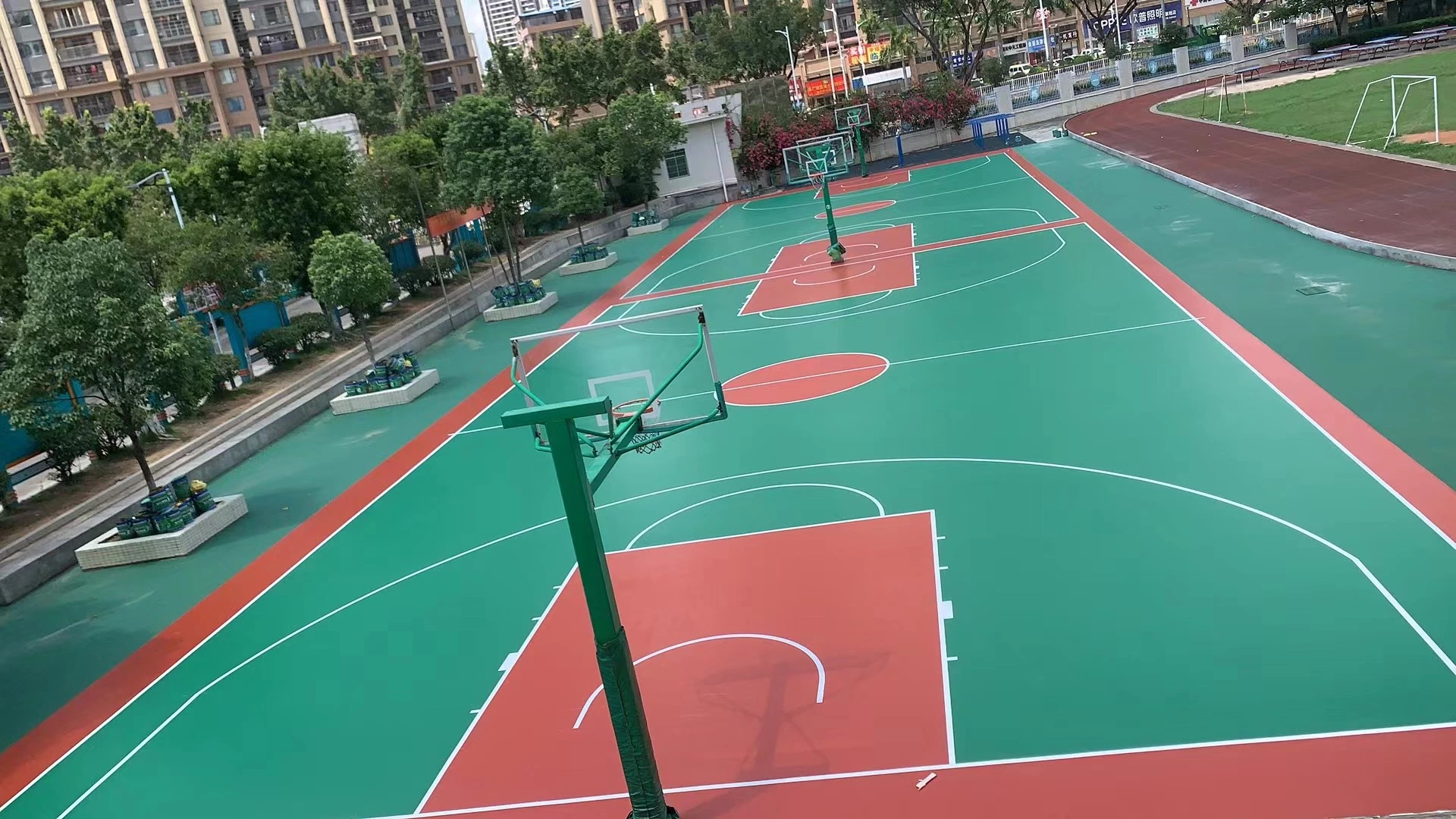 China Origin All-Weather Silicon PU Basketball Court