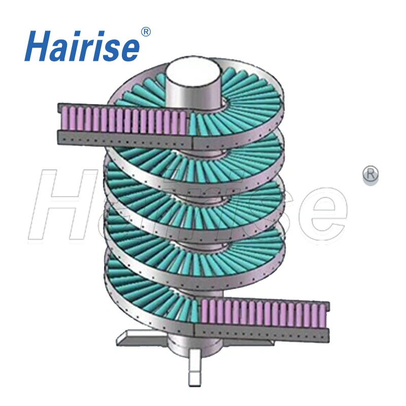 Hairise Customized Available Food Grade Cooling Modular Belt Spiral Conveyor with FDA Certificate