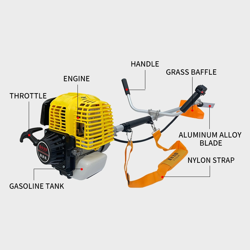 0.9kw Sideback Petrol Garden Grass Trimmers 31cc 4 Stroke Gasoline Brush Cutter