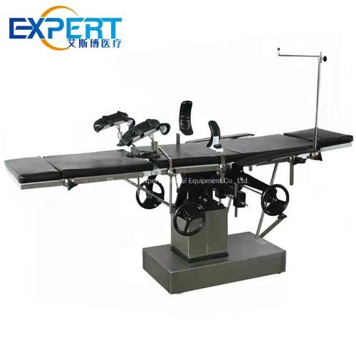 Multi-Function ICU Theatre Manual Hydraulic Medical Operation Table Ot Orthopedic Surgical Delivery Operating Parts