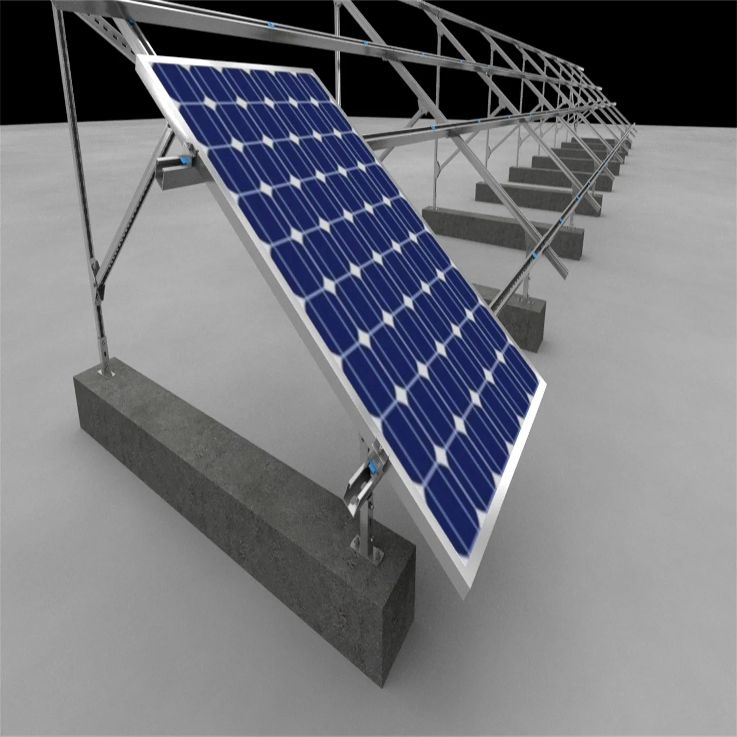 Guía de instalación raíl Panel solar stent instalación de acero en forma de U. Stent PV