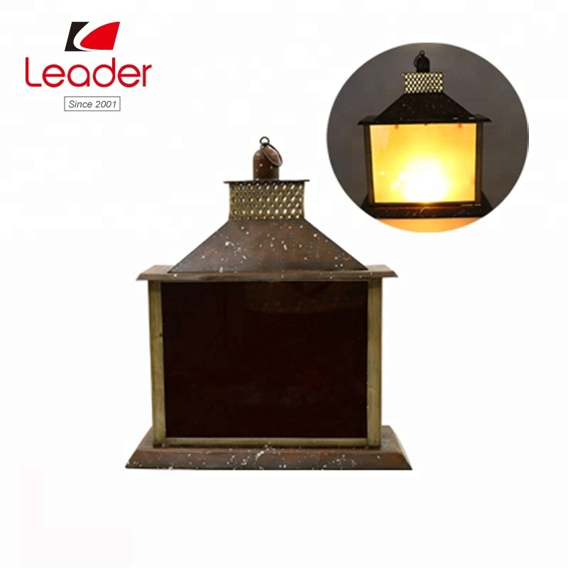 BSCI Compliant Factory Customized Solar Metal Garden Lantern, Metal Lantern with Light