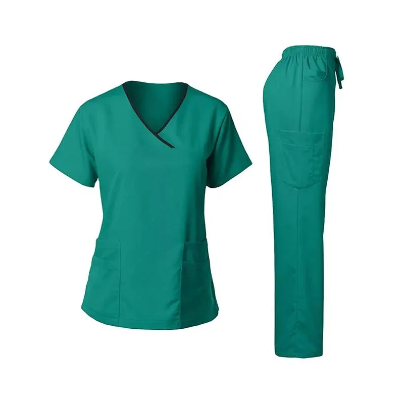 Exfoliantes médicos para mujeres cómodo Hospital Uniforms elegante tejido de seda de silicio