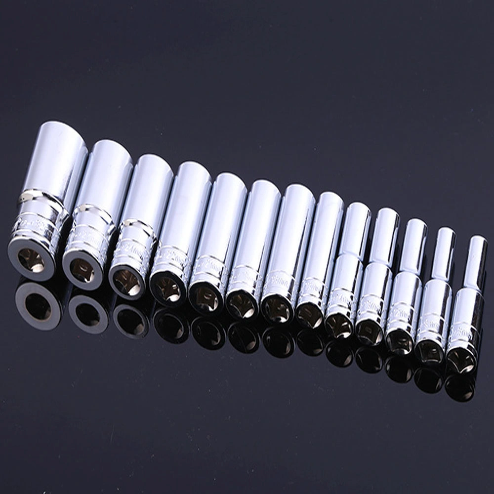 Chrome Vanadium Steel Half Mirror Hexagonal Socket Plum Blossom Mirror Extended Electric Wrench