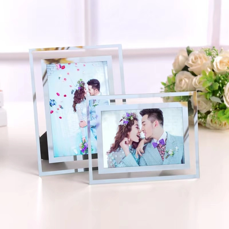 Office Table Counter Photo Display Clear Magnetic L Shape Acrylic Picture Frame