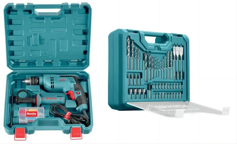 Juego de herramientas sin escobillas RONix RS-0005 240V Max con taladro 54PCS Kit de herramientas manuales para el hogar para la perforación de impacto de reparación diaria en el hogar Kit