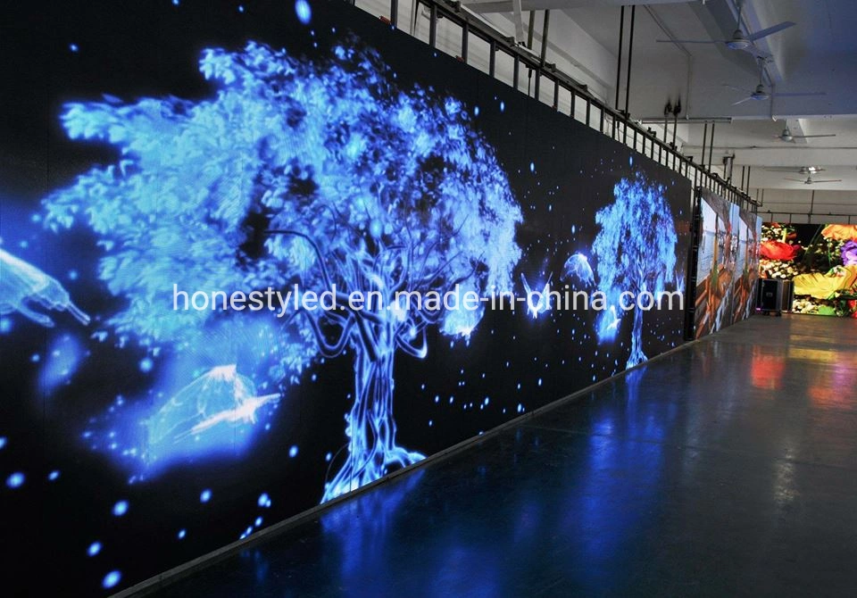 En el interior de la fábrica de Shenzhen LED paneles LED de alquiler de Video Publicidad en pantalla del panel de pared P4.81 TV LED SMD LED pantalla cartelera