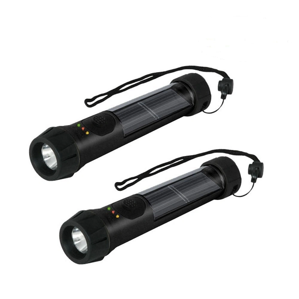 Waterproof Solar Powered Torch with Emergency Battery Backup Flashlight