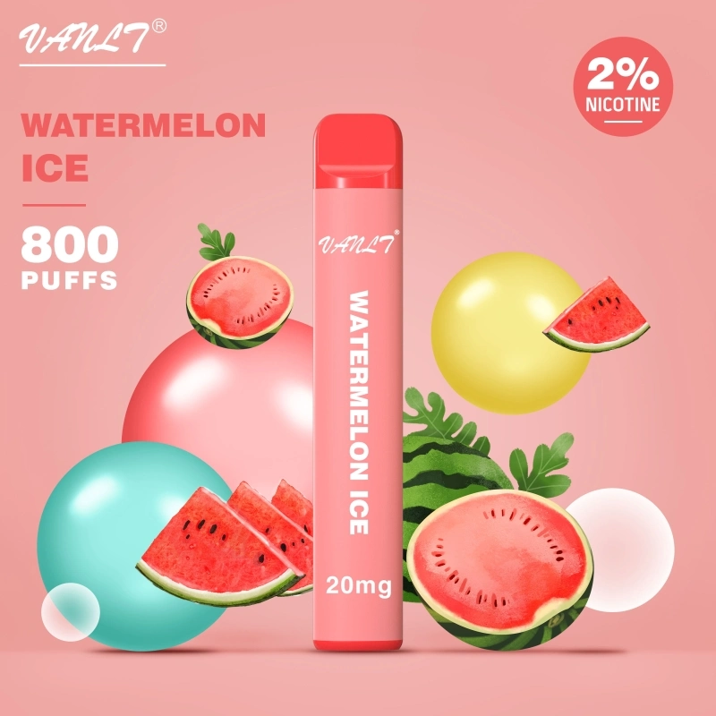 E Lf Vanlt Puffy Disposable/Chargeable Pod Device E Cigarettes 800 Puffs Watermelon Ice 350mAh Battery 2ml Prefilled Cartridge Vape Stick Pen Vs Puff Bang