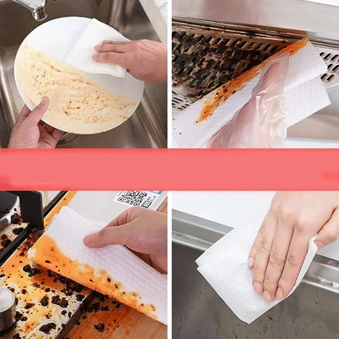 Cocina desechables toallas, paños de limpieza reutilizables, a mano toallitas para la cocina y oficina - Plato paños para lavar los platos - Multi propósito