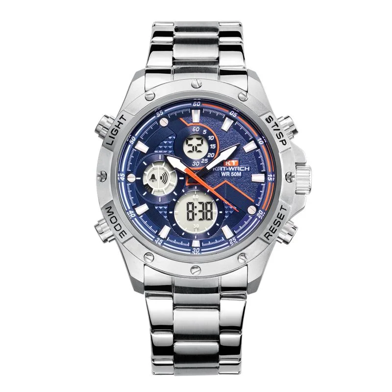 Brand High Quality Montre De Luxe Analog Mens Man Watch Stainless Steel Waterproof Wristwatch Watch with Calendar