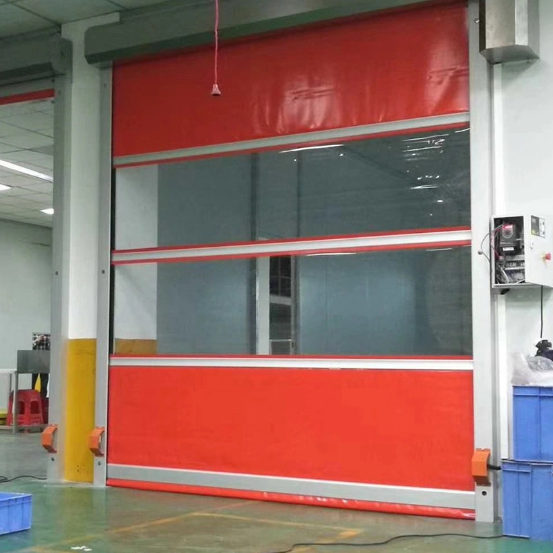 Roll up Transparent Rolling Industrial Fast PVC Shutter Door