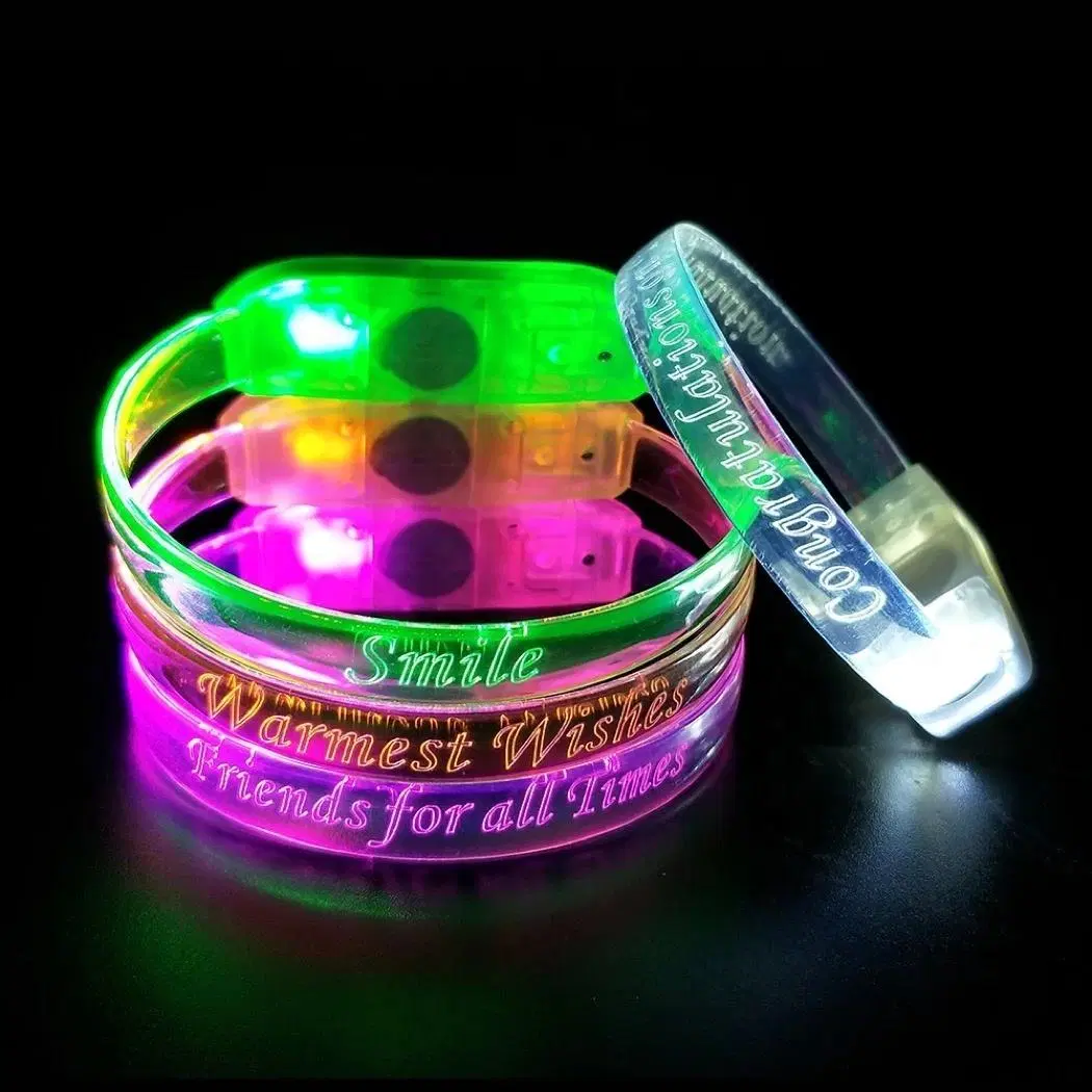 Vendas quente Custom Glow Sticks bracelete LED pulseira para fontes de terceiros