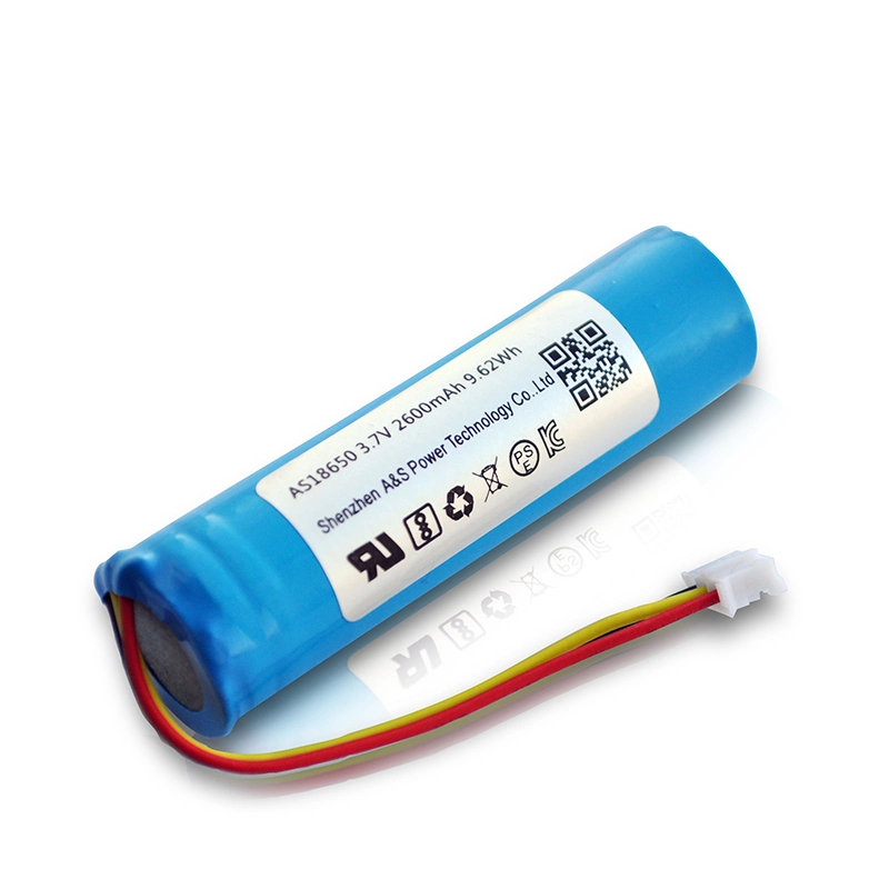 UL2054 Kc IEC62133 Rechargeable 18650 3.7V 2600mAh Lithium Ion Li Ion Battery for Mini LED Light