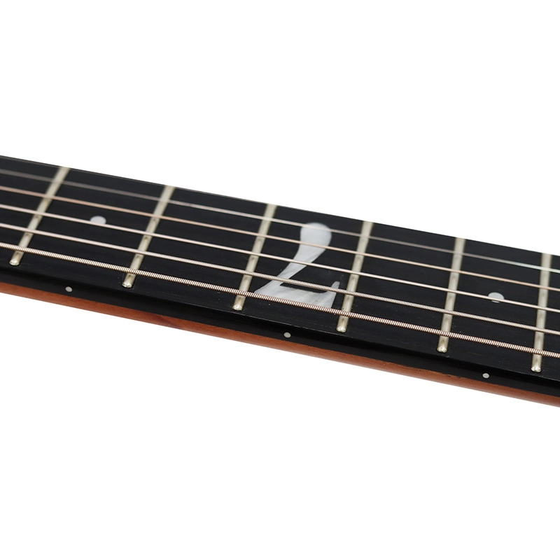 2022 Nouveau design arrondi à l'extrémité de frets très brillant épinette Electro JF corps creux Acoustic Guitar Electric