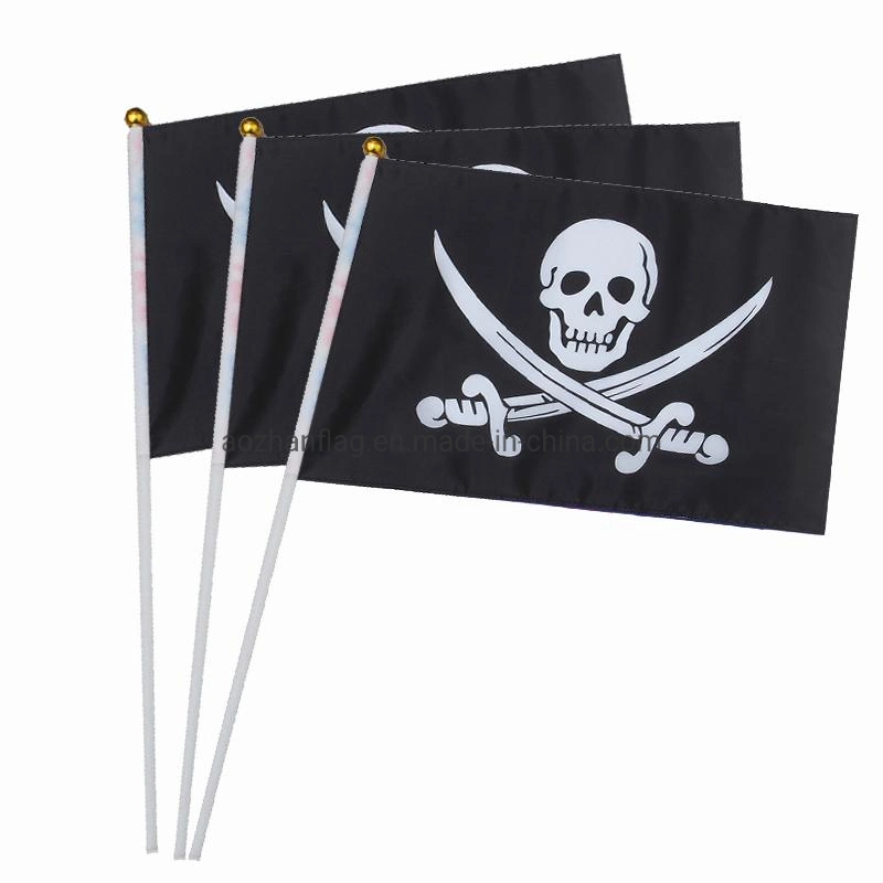 Outdoor Usage Custom Skull Flag, Jolly Roger Flag, Pirate Hand Waving Flag Pirate Flag