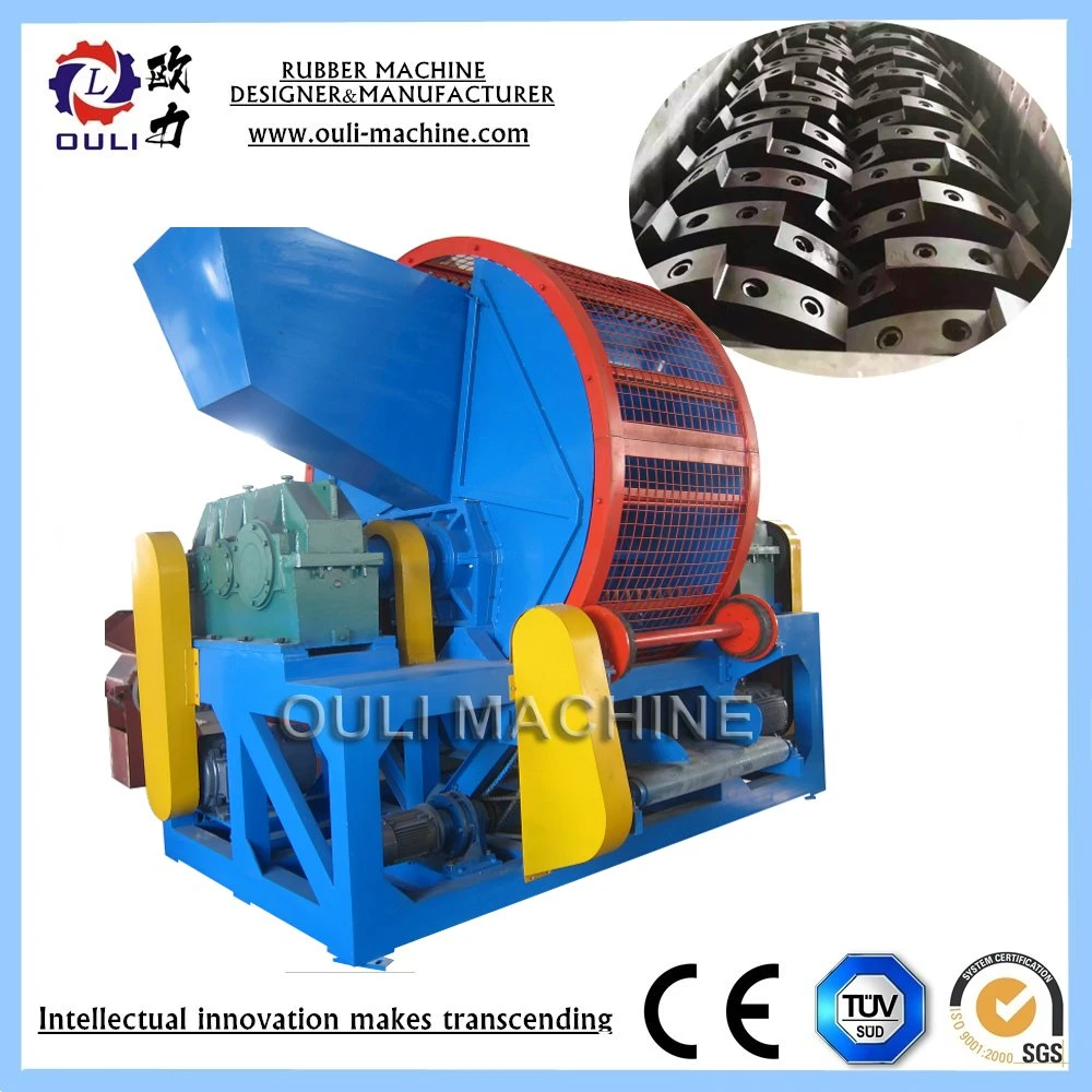 Professional Manufacturer Tire Shredding Machine, Tyre Recycling Line Shredder Machine