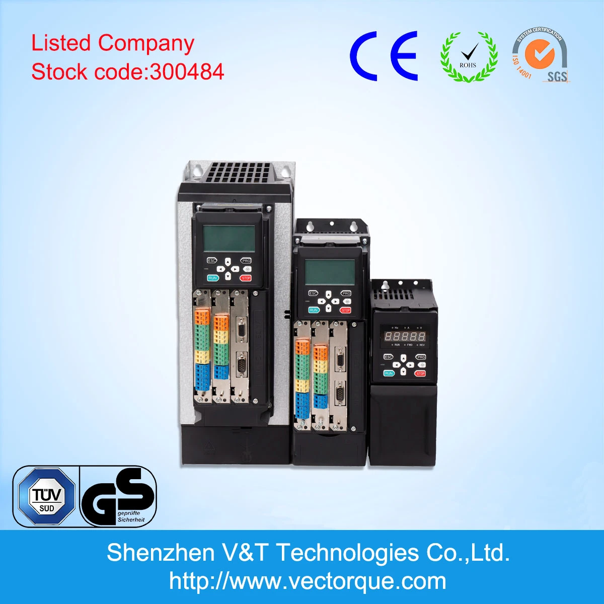 V&amp;T Vts100 22kw V/F El control de par vectorial con realimentación del encoder VFD