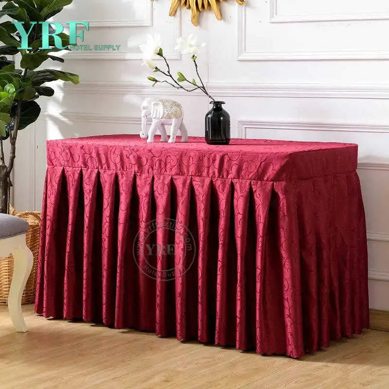 Yrf 90" rojo cuadro Falda Hotel Mantel