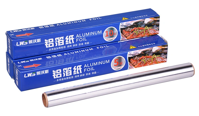 Kitchen Oil-Proof Fire-Resistant High Temperature Aluminum Foil in Blue Box