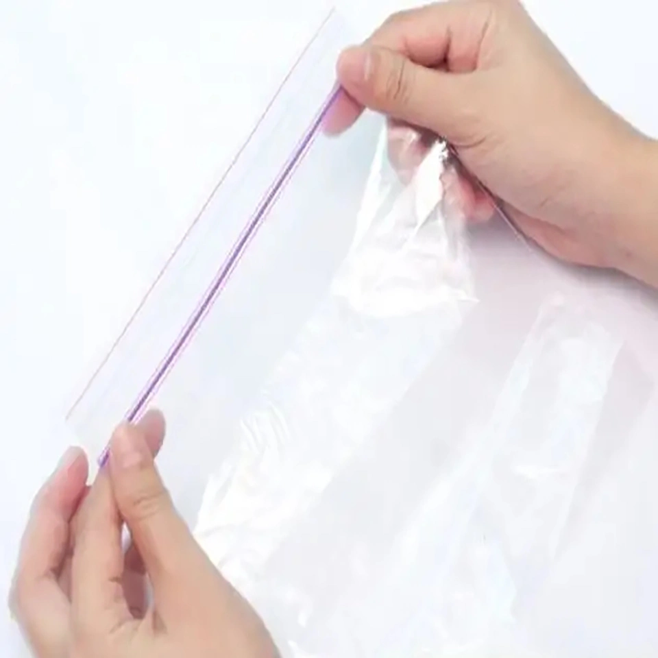 Reclosable Ziplock Bag with Writing Panels PE Self Adhesive Sealing Bags