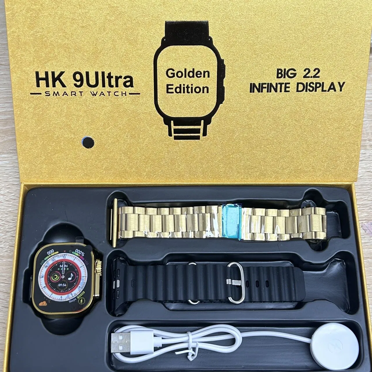 HK9 Smart Watch Waterproof IP67 Smartwatch with Double Strap