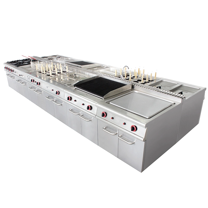 Cocina comercial con horno de gas para cocina de gas natural y GLP