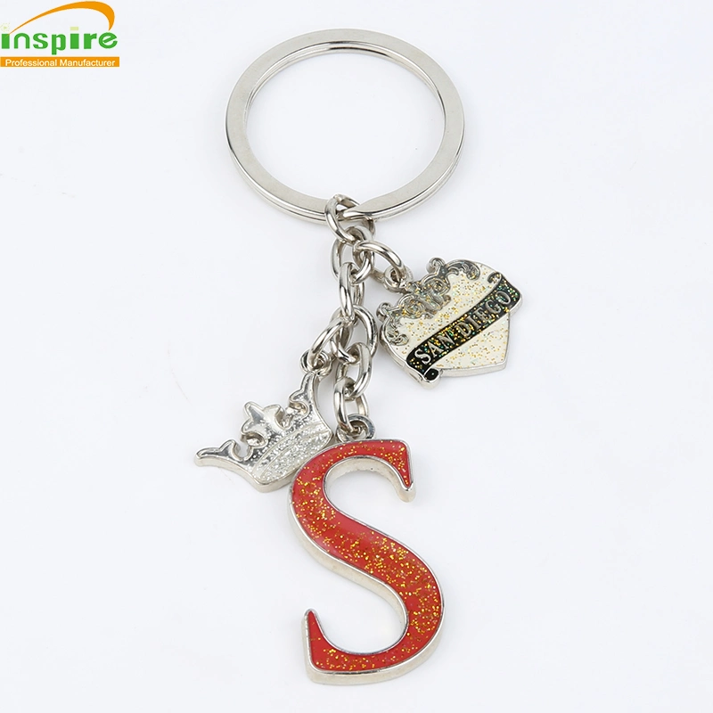 Wholesale/Supplier Custom Souvenir Promotional Gift Free Samples Metal Letter Key Ring