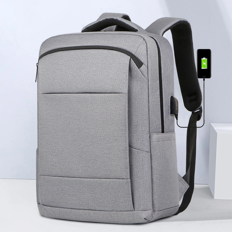 Low MOQ Travel Laptop Backpack Business Notebook Bag with USB Charging Port Custom Waterproof Laptop Backpacks for Women Men