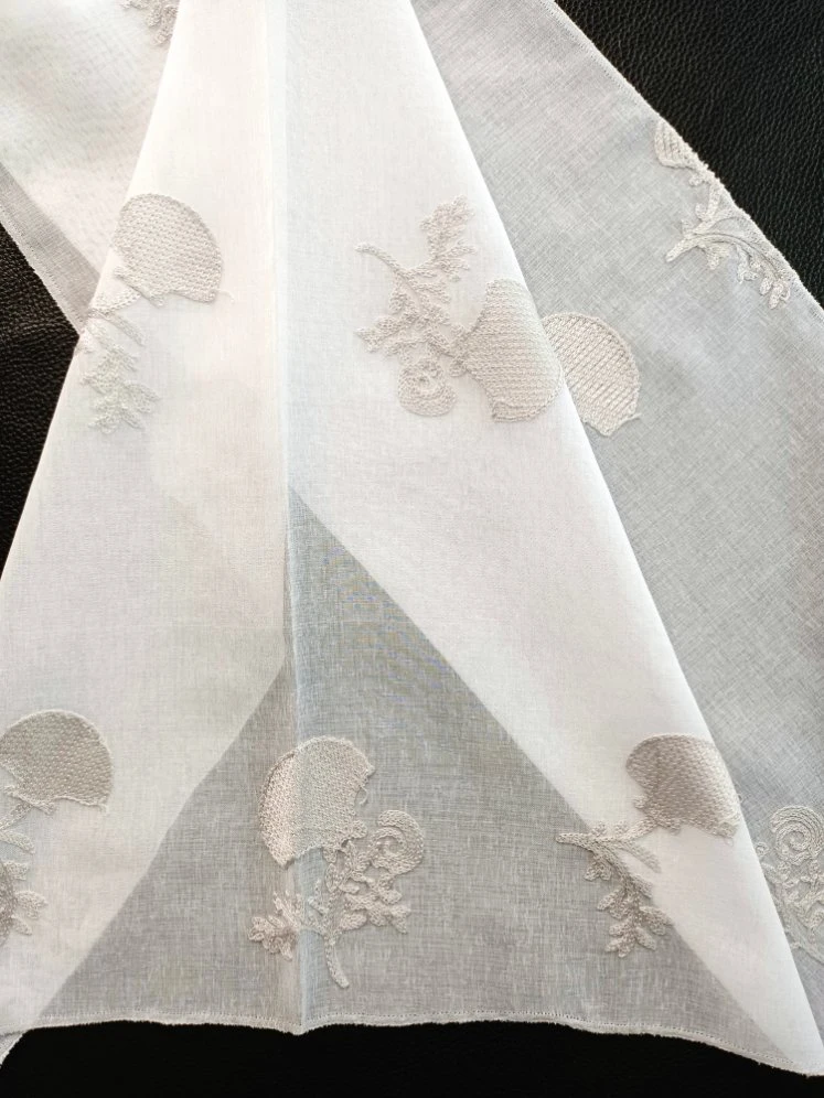 Good quality with Lower Price 100% Polyester Dolly Sheer Fabric with Embroidery Cortina Windows Curtain Fabric