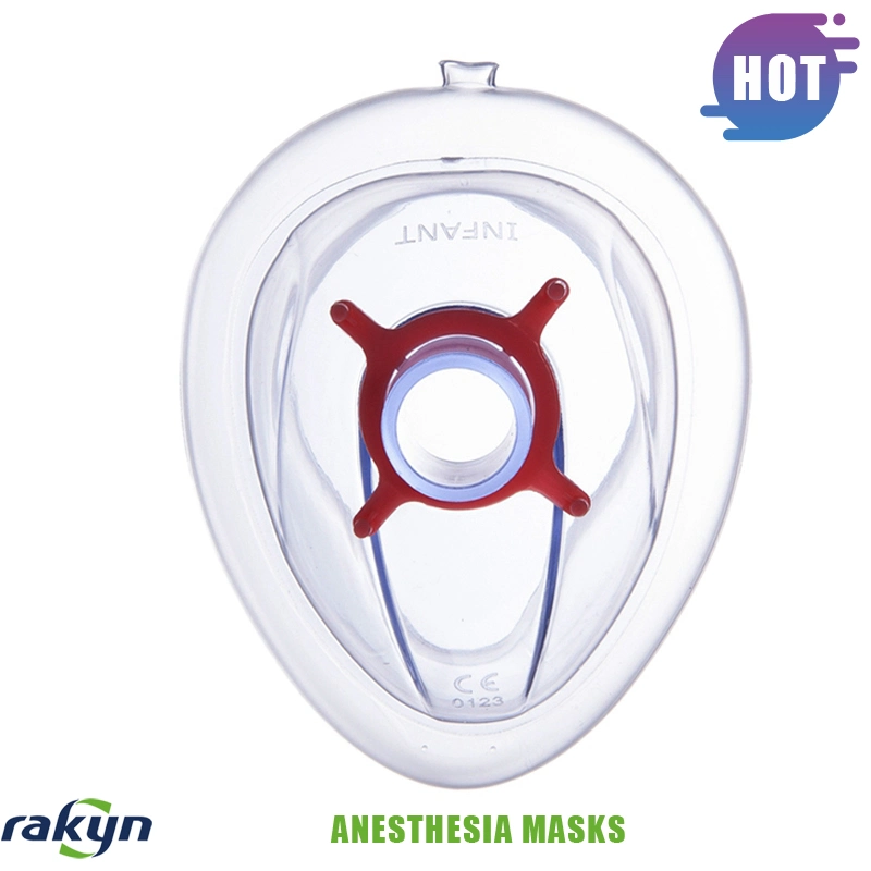 Medizinische Versorgung mit Einweg-PVC-Anästhesie-Gesichtsmasken Sauerstoffmasken Ohne Rückschlagventil für Erwachsene