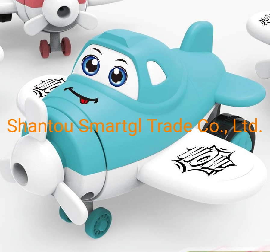 12 Pack Promotional Aircraft for Children Cartoon Mini Friction Plane Toy