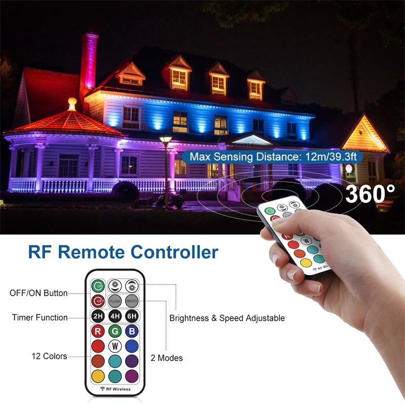 Projeto de iluminação LED para edifícios DMX512 controlo do sistema mudança de cor RGB LED de lava-vidros à prova de água, barra de luz LED, IP65, 24 W.