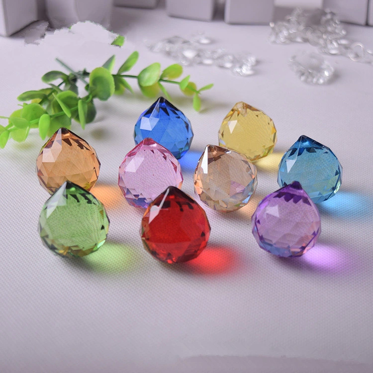 Faceted Crystal Balls Glass Chandelier Balls Pendant Crystal Curtain Pendant