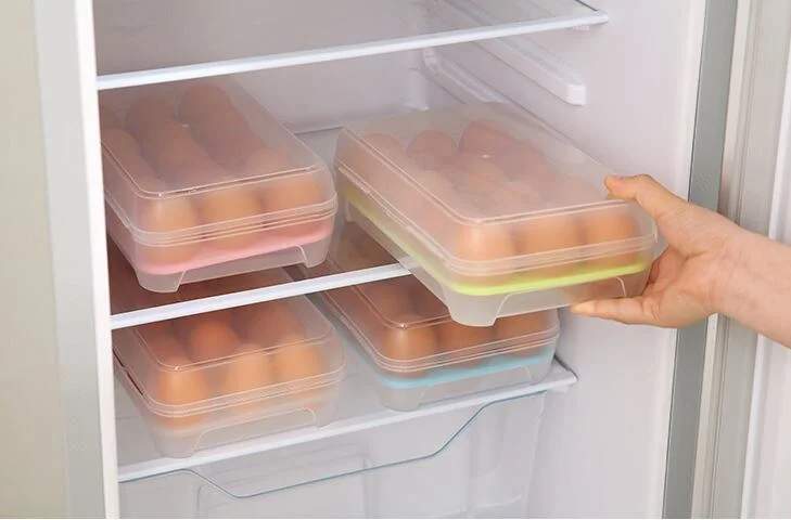 Commerce de gros 15 oeufs durable de l'oeuf de stockage de boîte en plastique transparent