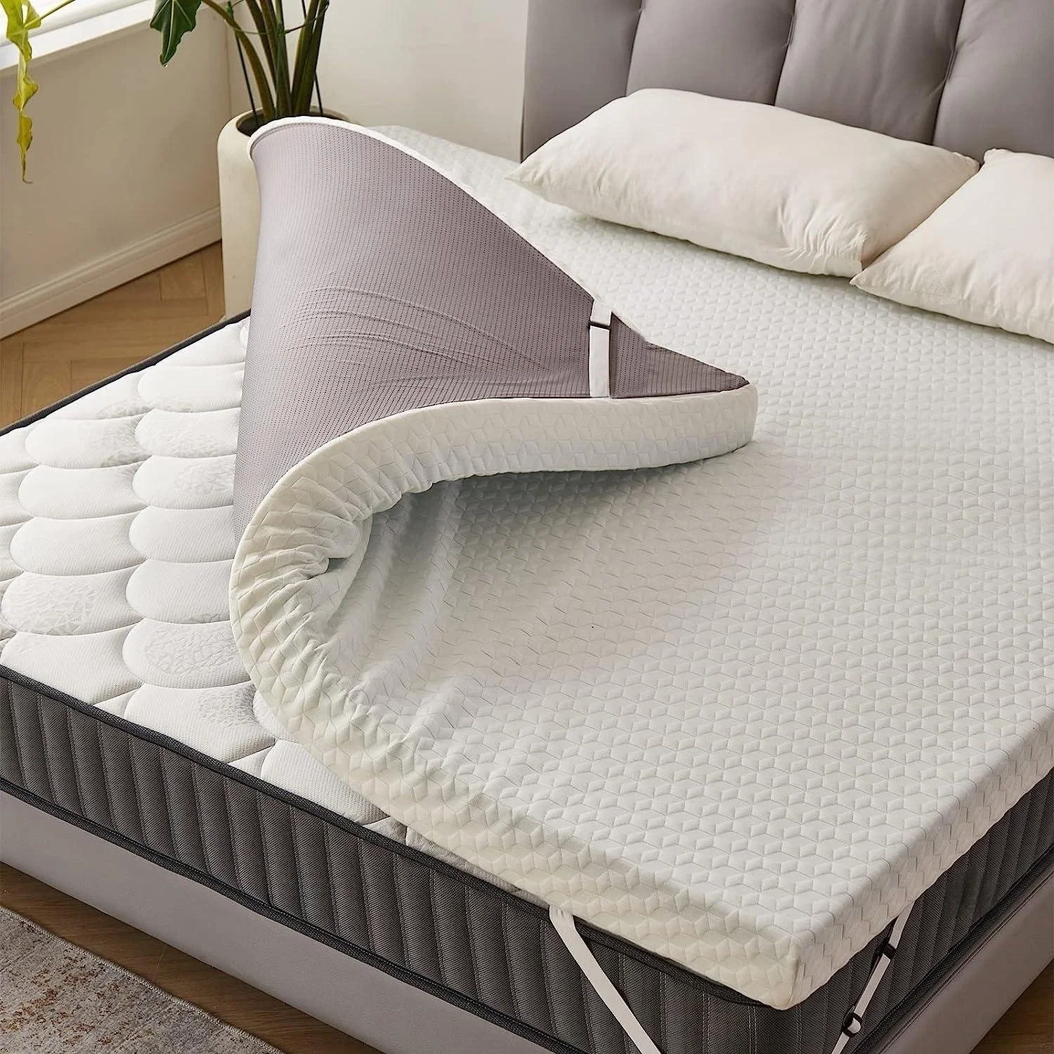 Gel de haute qualité indépendant en porcelaine de style moderne, double nature, latex Matelas en mousse à mémoire de forme