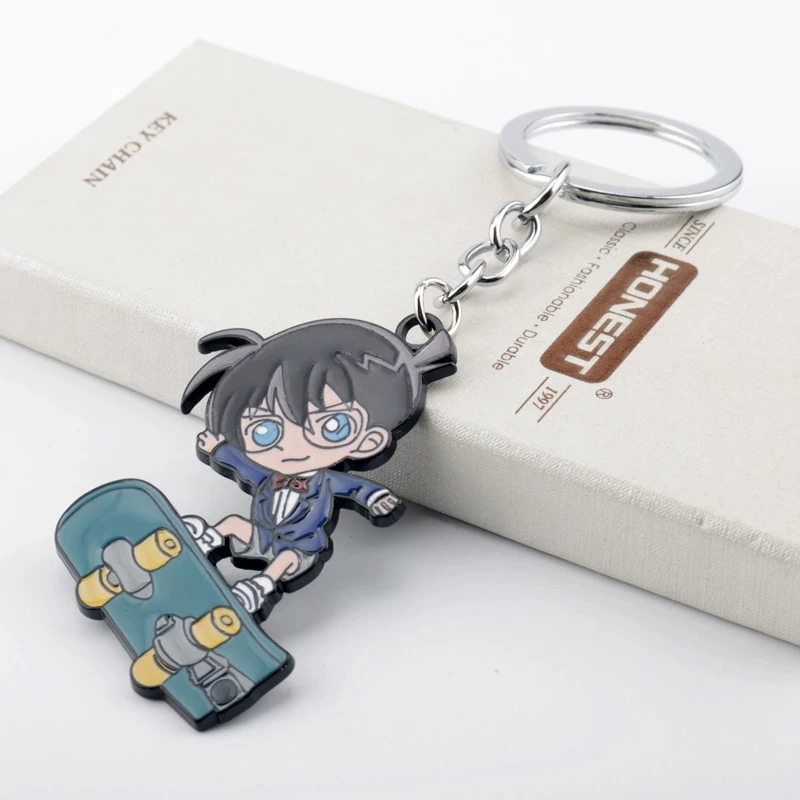 Detective Conan Custom Design Anime Key Chain Accessories Metal Self Defense Safety Sublimation Zinc Alloy Enamel Anime Keychain