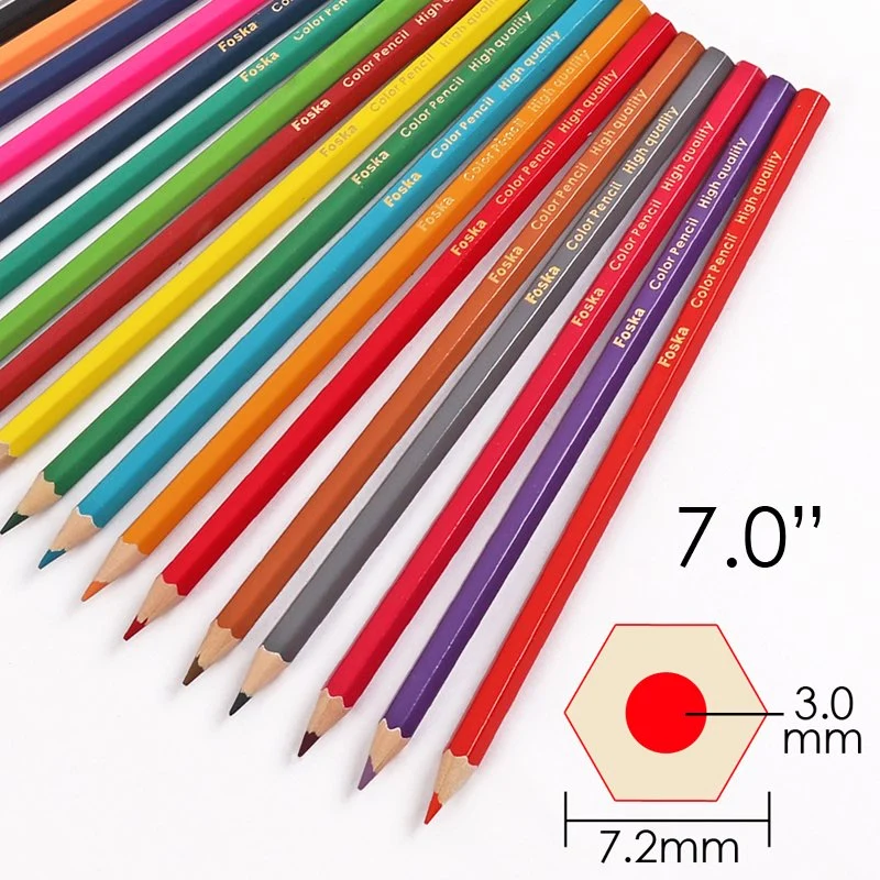 High quality/High cost performance  Environmental Wooden Color Pencil with Paper Tube