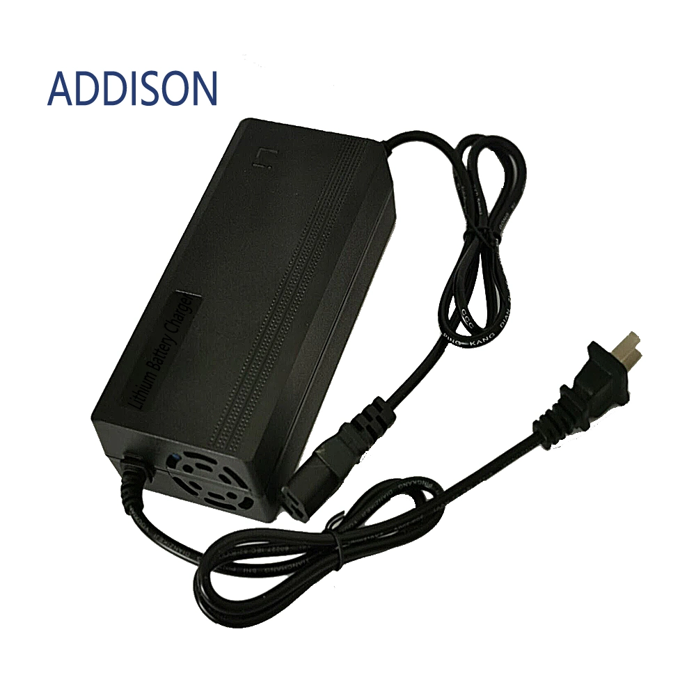 Addison 150W 16s 48V 58.4V 2.5A Plastic LiFePO4 Battery Charger for Electric Ebik Scooter Motor Wheel Chair